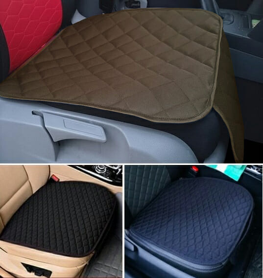 Set 2 protectii auto matlasate, universale, lavabile, maro, protectie sezut scaun sau bancheta si protectie spatar scaun, Metru Patrat - MetruPatrat.ro