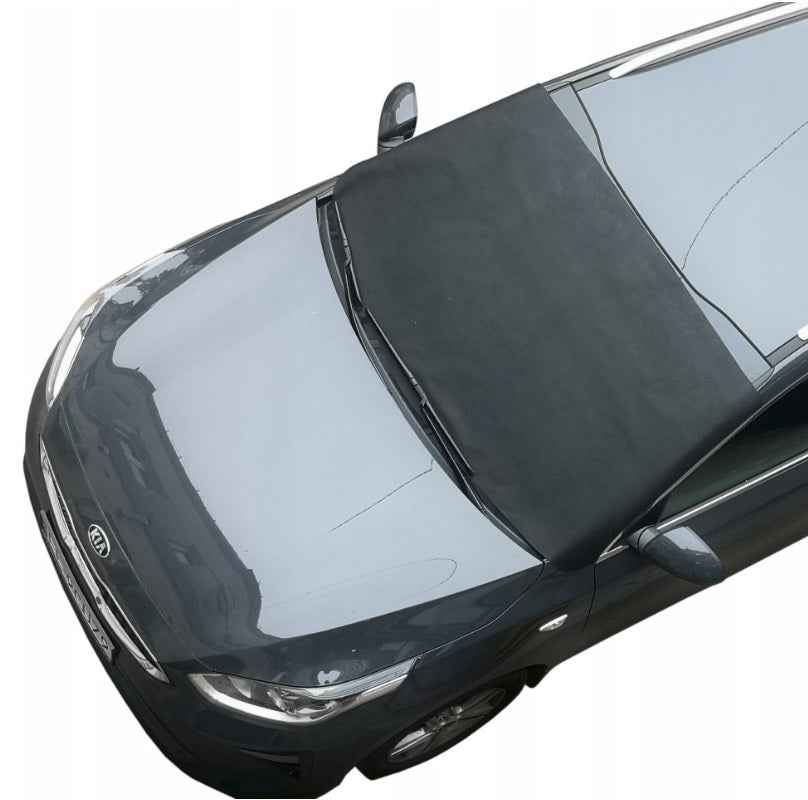 Set 2 protectii auto iarna, pentru autoturisme, universale, husa parbriz 188 x 89 cm si huse oglinzi laterale