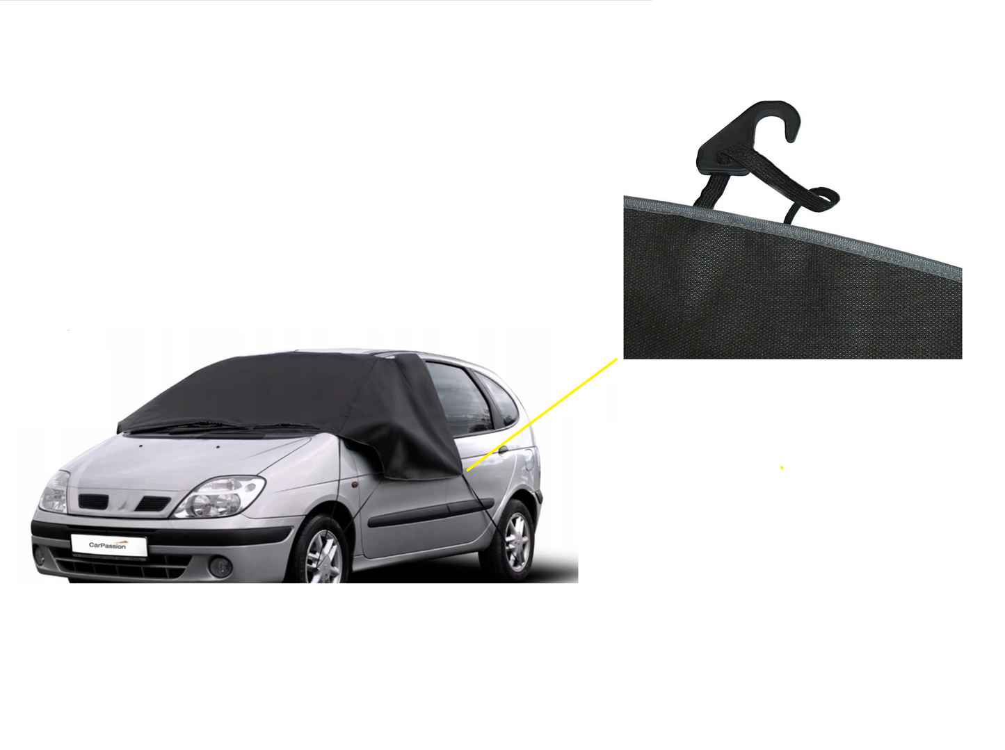 Husa parbriz si geamuri laterale fata antiinghet universala, impermeabila , protectie praf , zapada , murdarie , husa de protectie pentru iarna , impotriva zapezii si a mizeriei compatibila cu orice autoturism, marimea M 10012 - MetruPatrat.ro