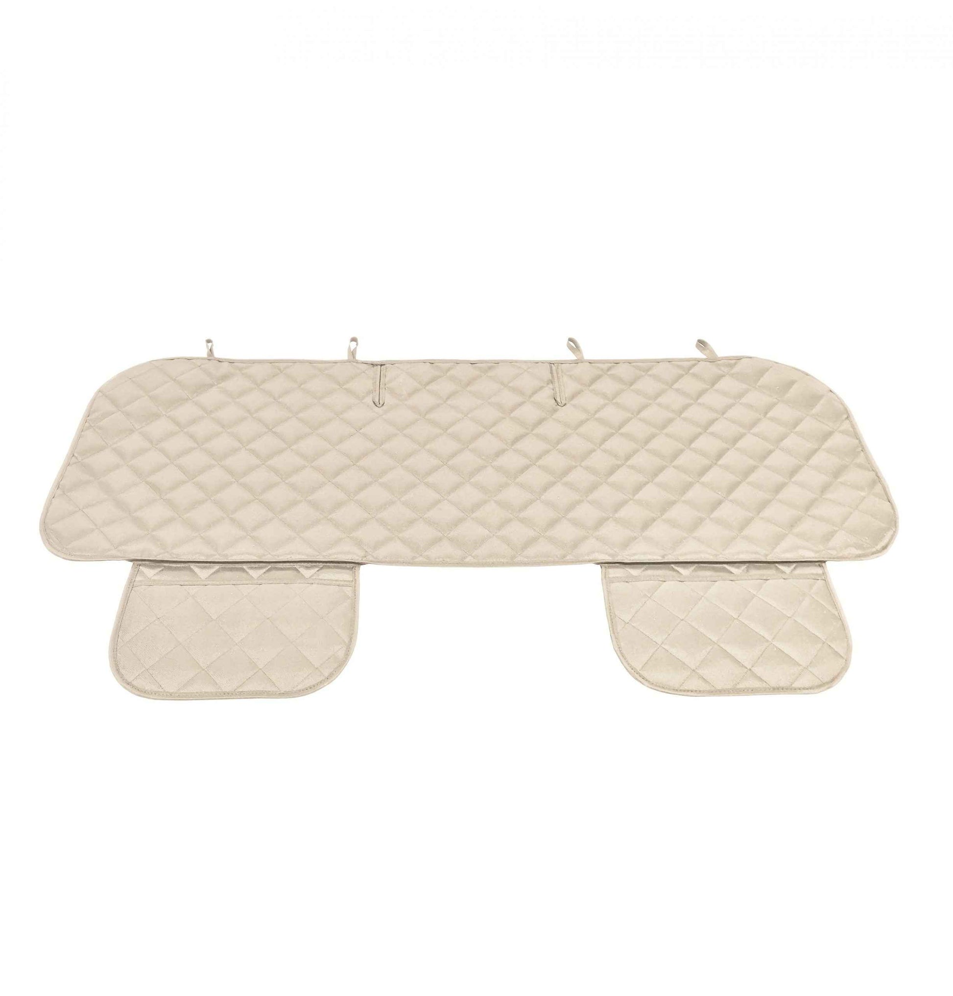 Set 3 protectii auto, pentru bancheta spate si scaune fata, matlasate, model universal, crem