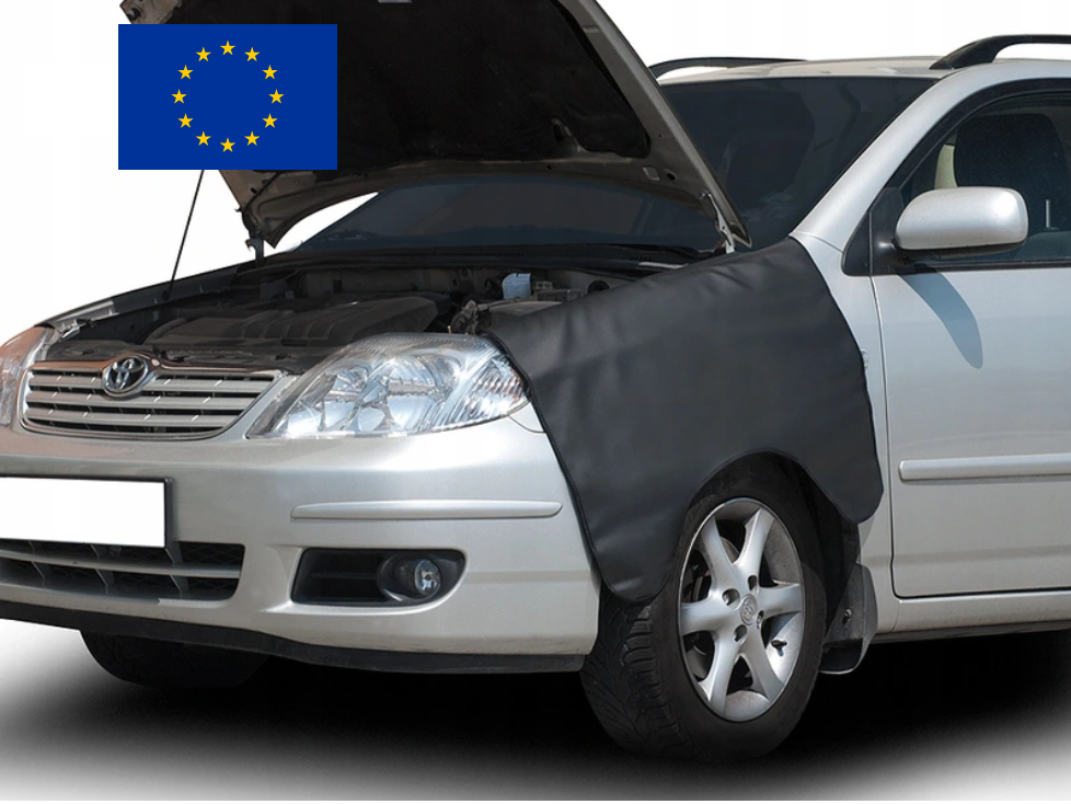 Set 2 huse protectie pentru mecanici si service auto aripa fata din piele ecologica, material premium, de culoare neagra, universala , cu banda magnetica , Metru Patrat, protejeaza impotriva petelor de ulei , vaselina , mizeriei si a zgarieturilor 10033
