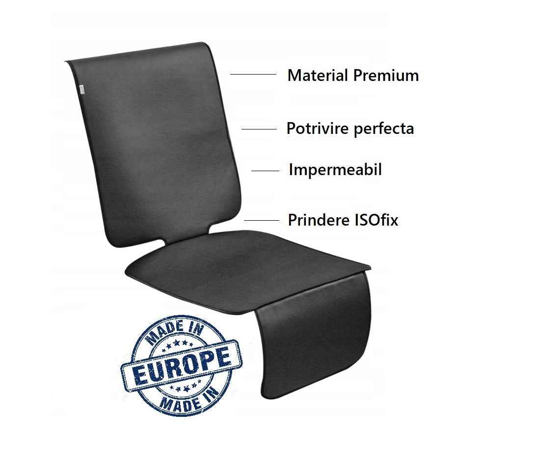 Set 4 protectii scaune auto - 2 protectii spatar scaun fata si 2 protectii bancheta spate scaun, scoica bebe 10070 + 20201