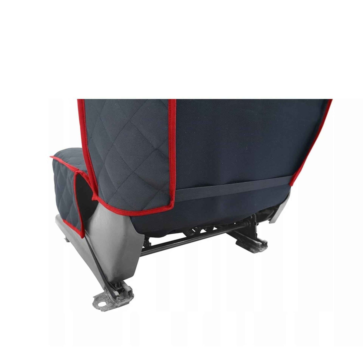 Husa de protectie matlasata, auto, pentru transport animale sau service, neagru - rosu, impermeabila, matlasata, labavila, Metru Patrat