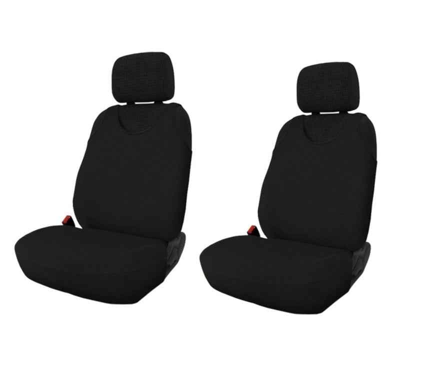 Set 2 huse auto tip maieu, din bumbac, universale, negre pok