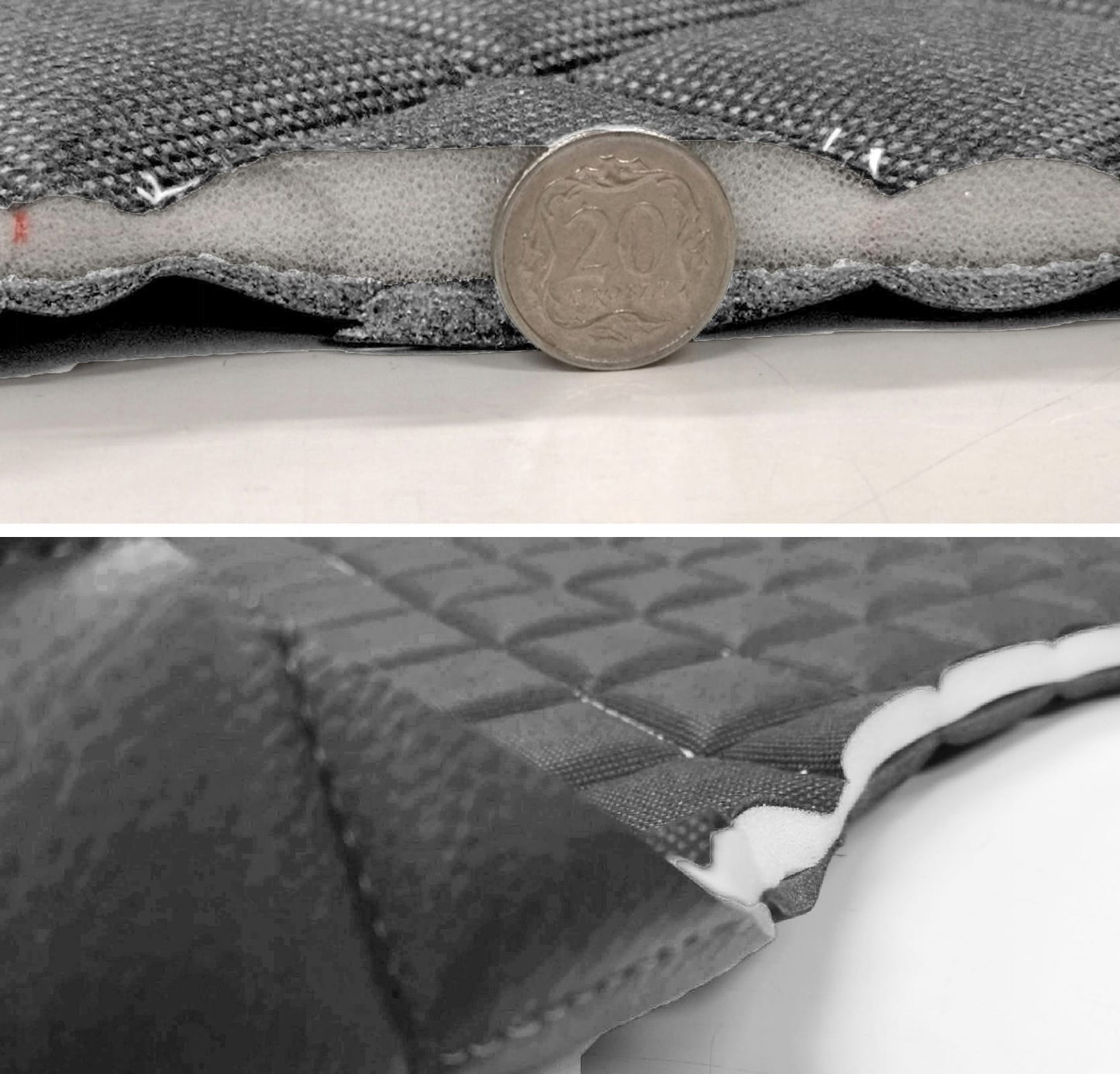 Set 3 protectii auto, matlasate,universale, gri, lavabile, impermeabile, protectie bancheta cu decupare cotiera  si 2 protectii scaune fata, Metru Patrat - MetruPatrat.ro