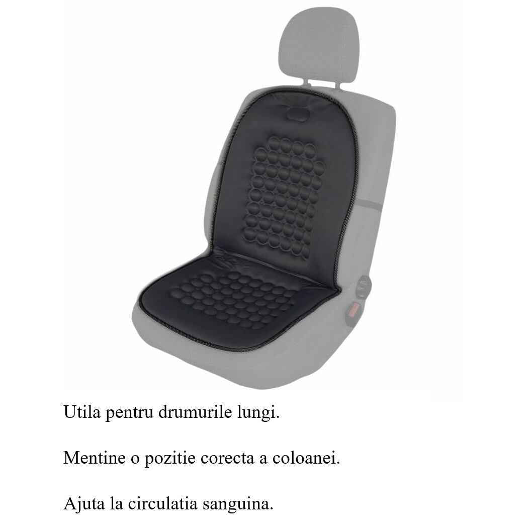 Husa scaun auto unversala , masaj cu magneti , de culoare gri 12086