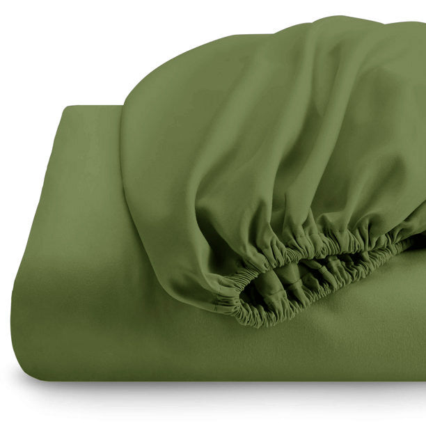 Husa cu fermoar pentru saltea din bumbac 100% natural, de culoare verde army - MetruPatrat.ro