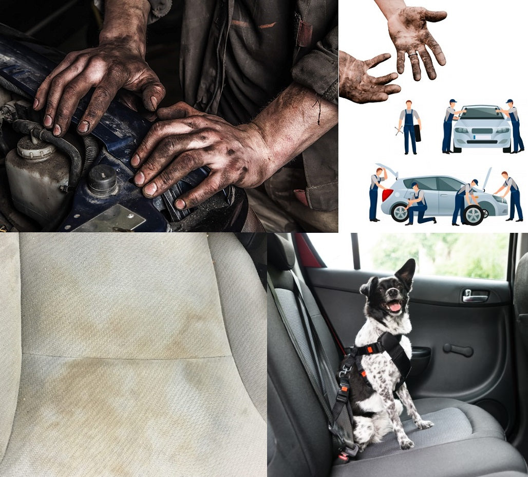 Protectie auto matlasata, pentru spatarul scaunului din fata, lavabila, impermeabila, neagra