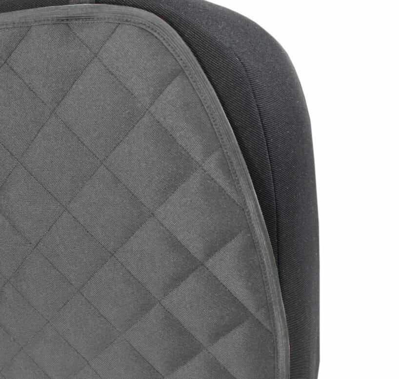 Set 2 protectii auto matlasate, universale, lavabile, gri, protectie sezut scaun sau bancheta si protectie spatar scaun, Metru Patrat