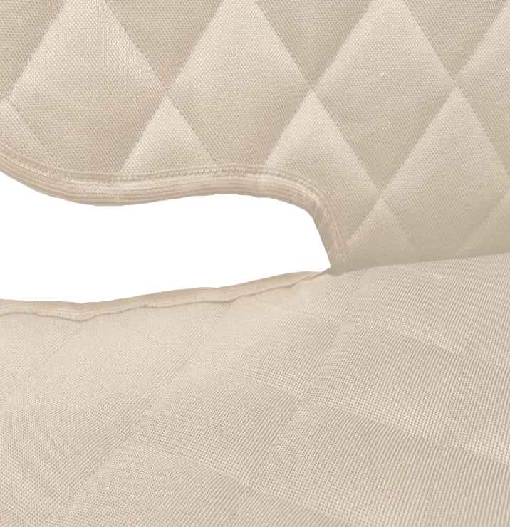 Set 3 protectii scaune auto, universale, matlasate, crem, lavabile, impermeabile, protectie matlasata cu decupare cotiera pentru bancheta din spate cu si 2 protectii spatar scaun cu buzunar organizator
