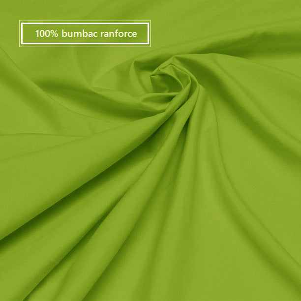 Husa cu fermoar pentru saltea din bumbac 100% natural, de culoare verde mat