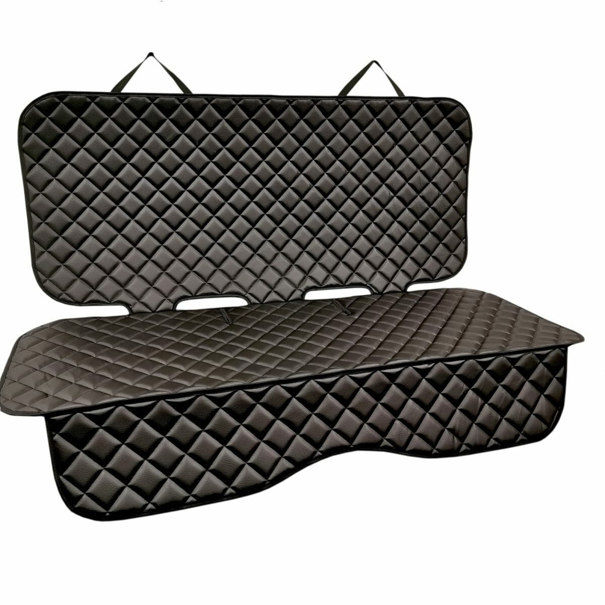 Protectie auto matlasata din piele ecologica, pentru bancheta din spate, neagra, impermeabila, lavabila, Metru Patrat 5056 - MetruPatrat.ro