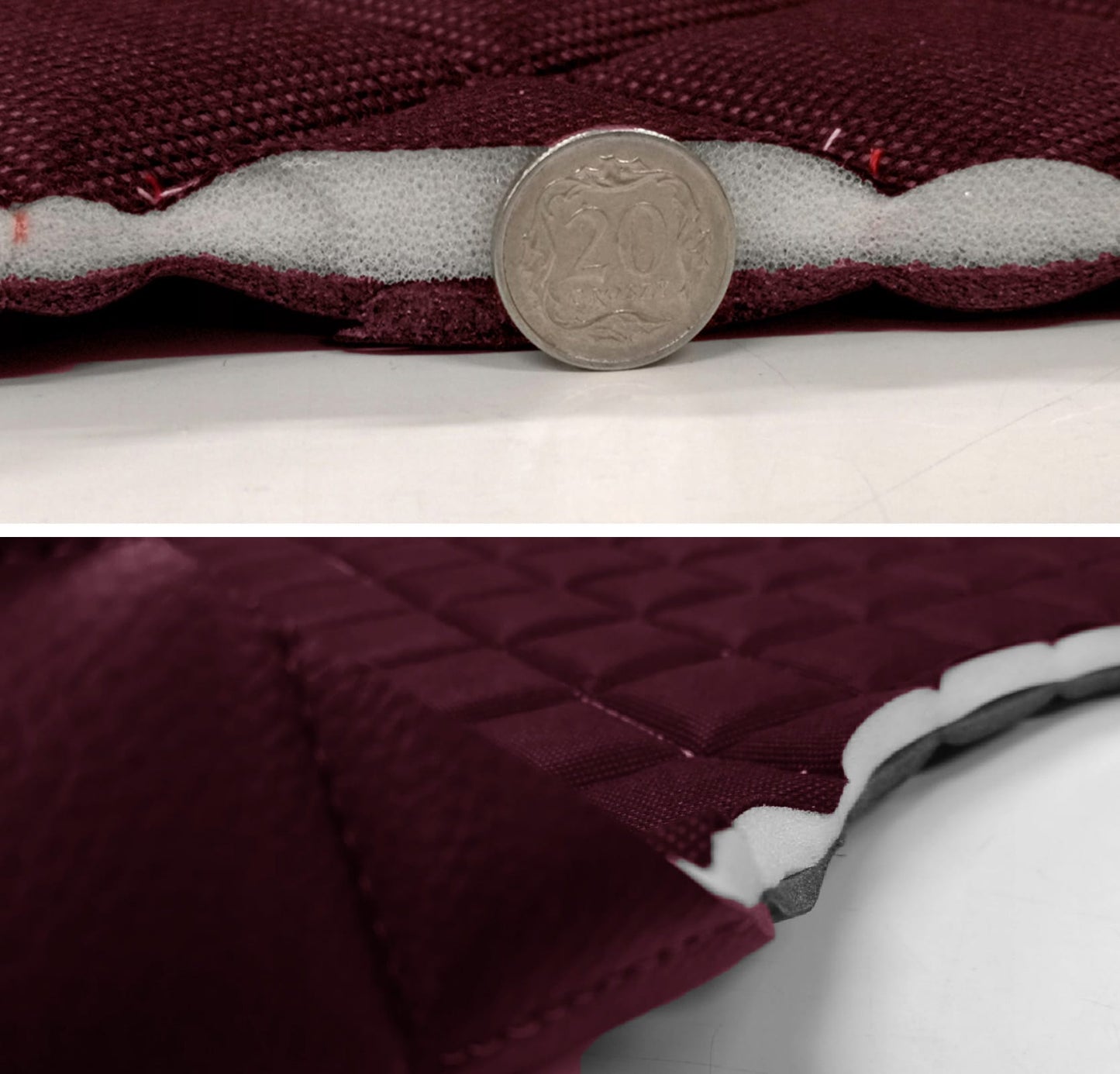 Set 2 protectii auto matlasate, pentru sezut scaun sau bancheta, universale, grena, Metru Patrat 2x 5102