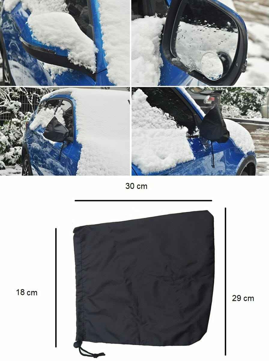 Set 2 protectii auto iarna, pentru autoturisme, universale, husa parbriz 200 x 90 cm si huse oglinzi laterale