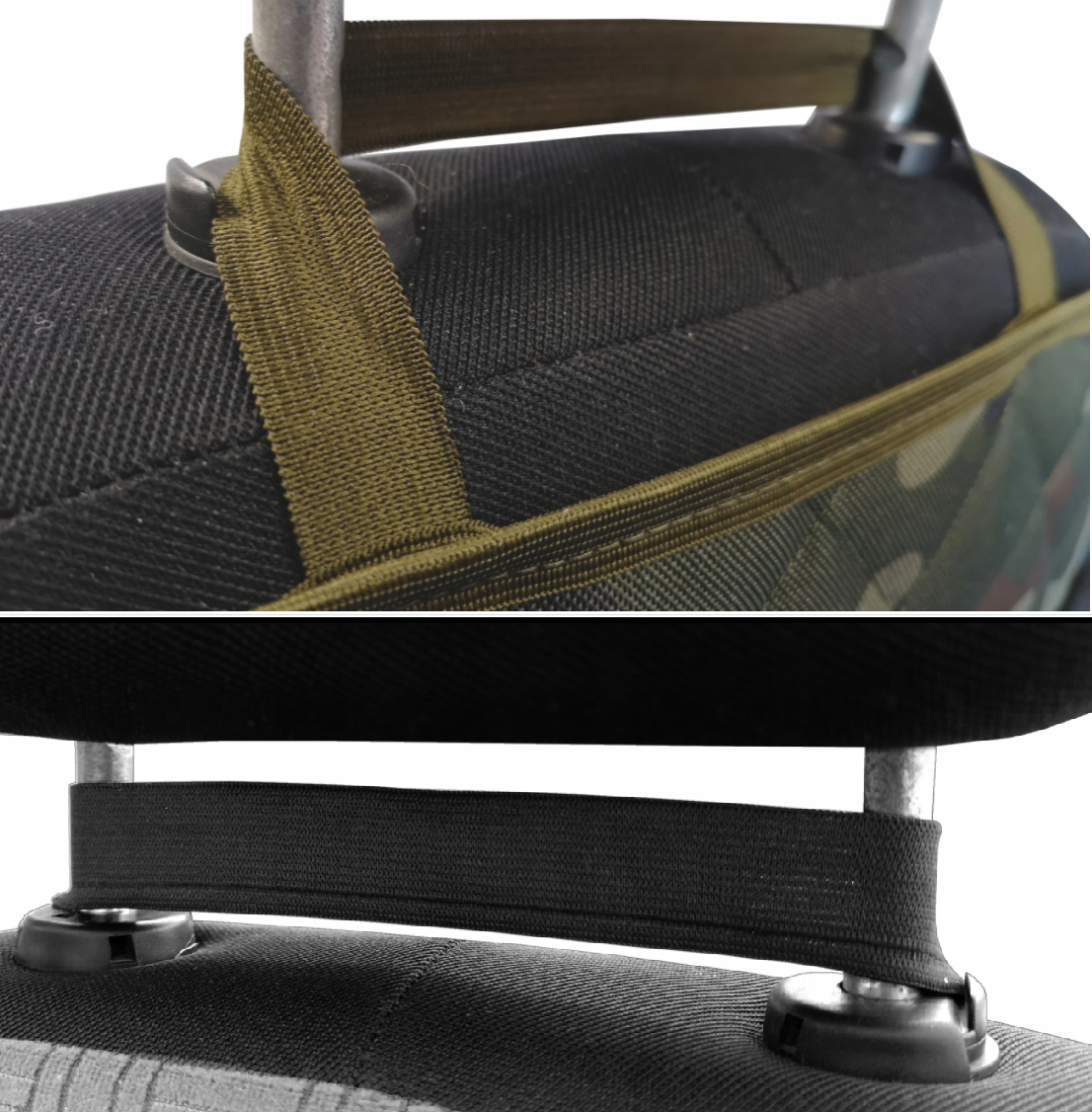 Set 2 huse de protectie scaune auto, universale - protectie spatar scaun fata matlasata si protectie matlasata pentru scaun auto, scoica bebe, army