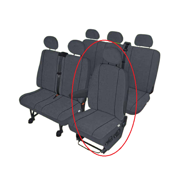 Husa micorbuz pentru scaunul soferului, pentru masinile de tip van, utilitara, microbuz, din material textil durabil, marimea M, prevazuta cu nembrana interioara impermeabila 30111