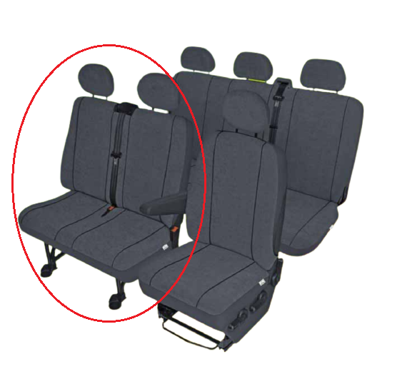 Set 2 huse microbuz pentru scaunele pasagerilor, din material textil ce imita catifeaua, pielea alcantara, dedicate masinilor tip VAN, micorbuz, utilara, marimea L 30212 - MetruPatrat.ro