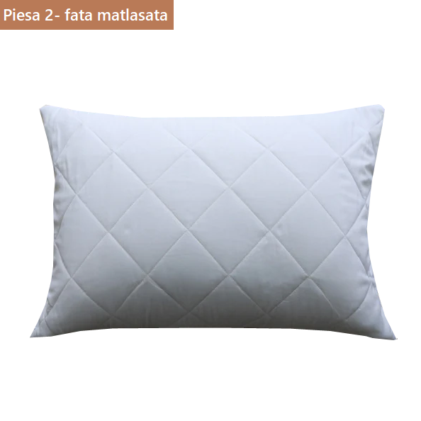 Set 2 piese impermeabile, compus din husa de protectie impermeabila cu fermoar + 1 husa impermeabila pentru perna