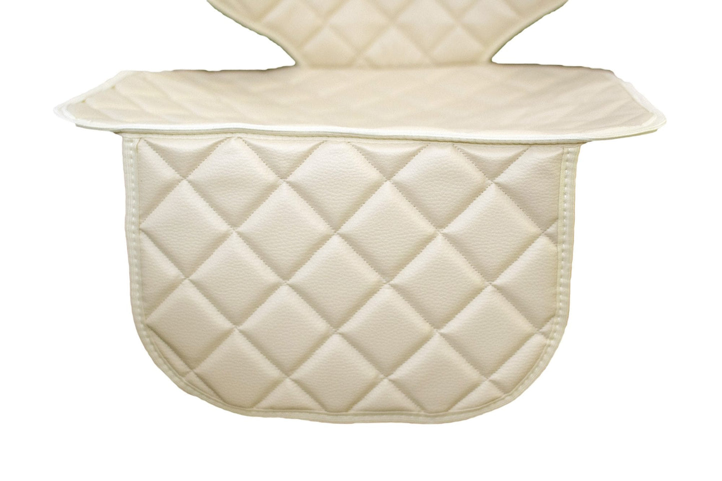 Protectie scaun auto copii, scoica bebe, crem, din piele ecologica matlasata, lavabila, impermeabila, Metru Patrat 5062