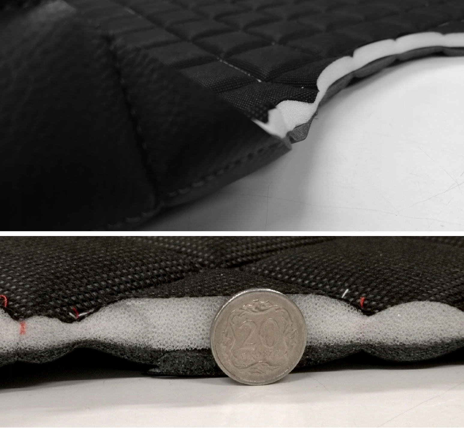 Set 2 protectii scaune auto, universale, matlasate, din piele ecologica, negre, lavabile, impermeabile - protectie scaun, scoica bebe si protectie spatar scaun