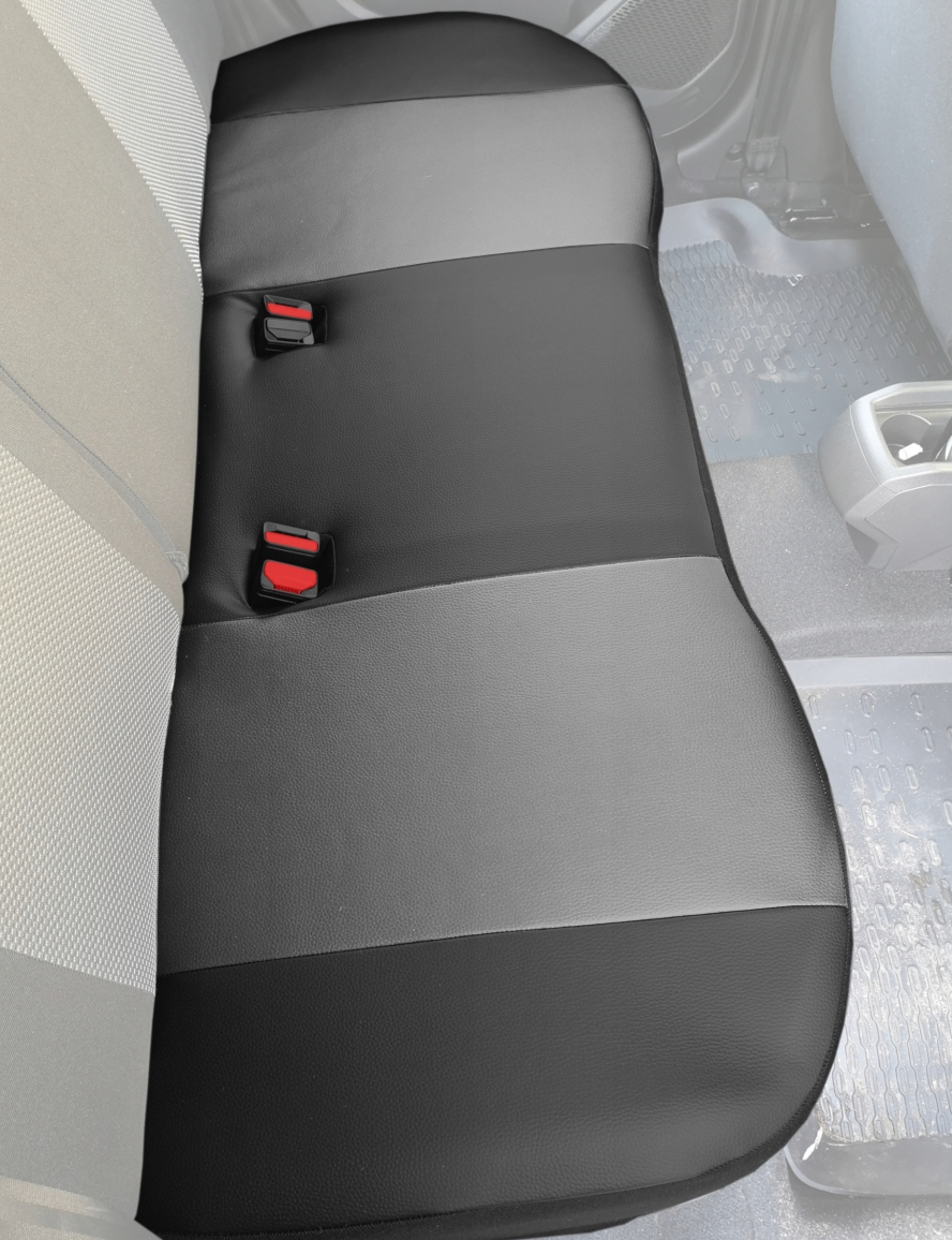 Protectie sezut bancheta Dacia Duster 2010-2018, din piele ecologica, neagru - gri, impermeabila, lavabila, Metru Patrat 5024 - MetruPatrat.ro