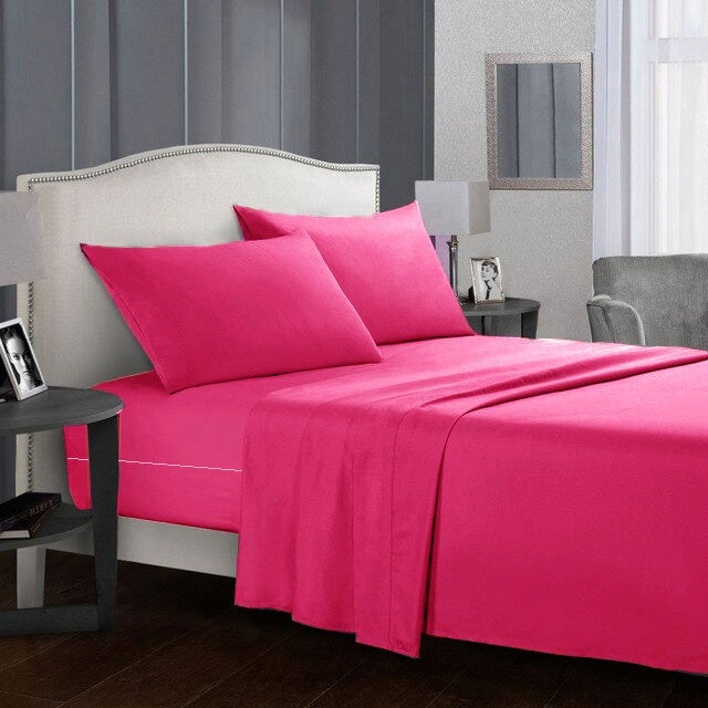 Husa cu fermoar pentru saltea din bumbac 100% natural, de culoare roz magenta