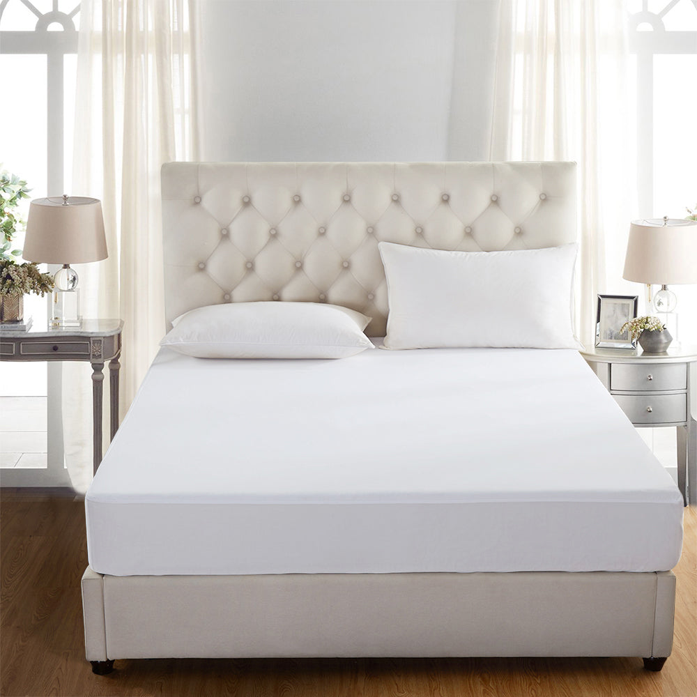 Cearceaf de pat cu elastic, bumbac natural 100%, alb