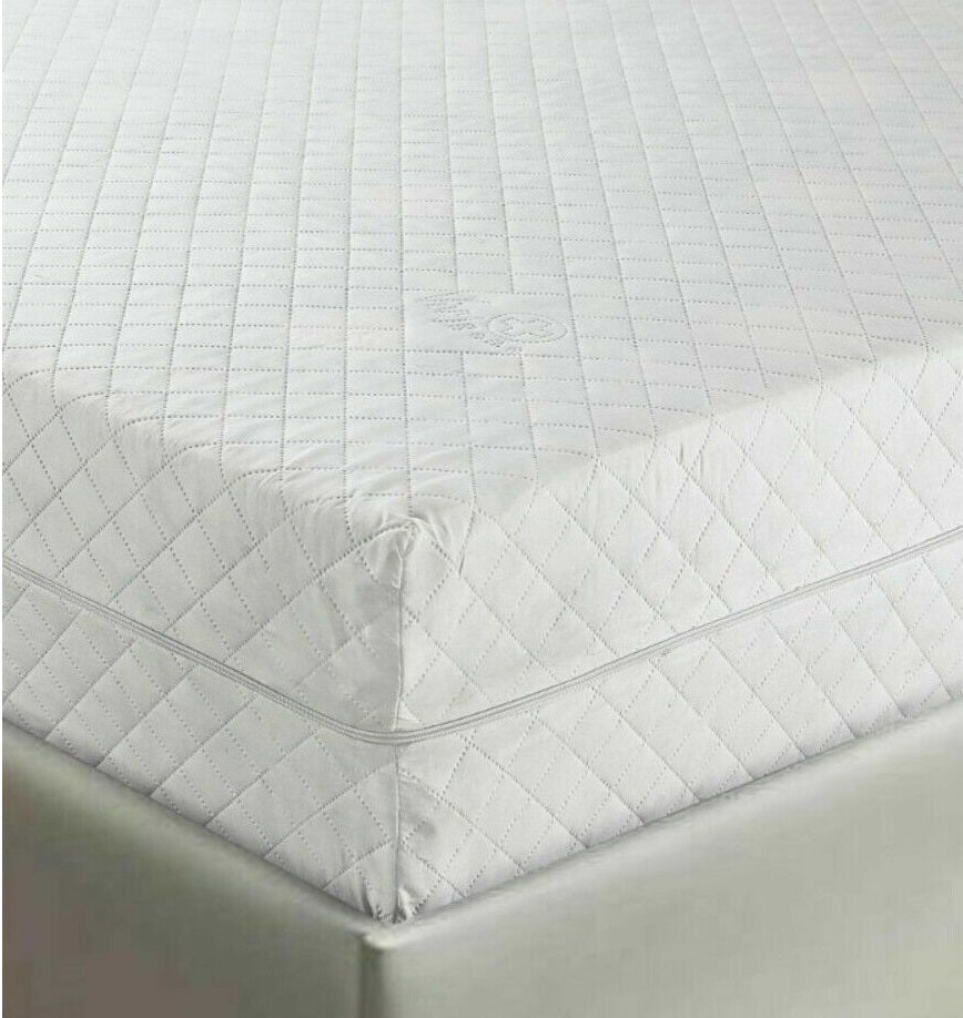 Set 2 piese, husa de protectie saltea si husa perna, cu fermoar, matlasate, Metru Patrat - MetruPatrat.ro