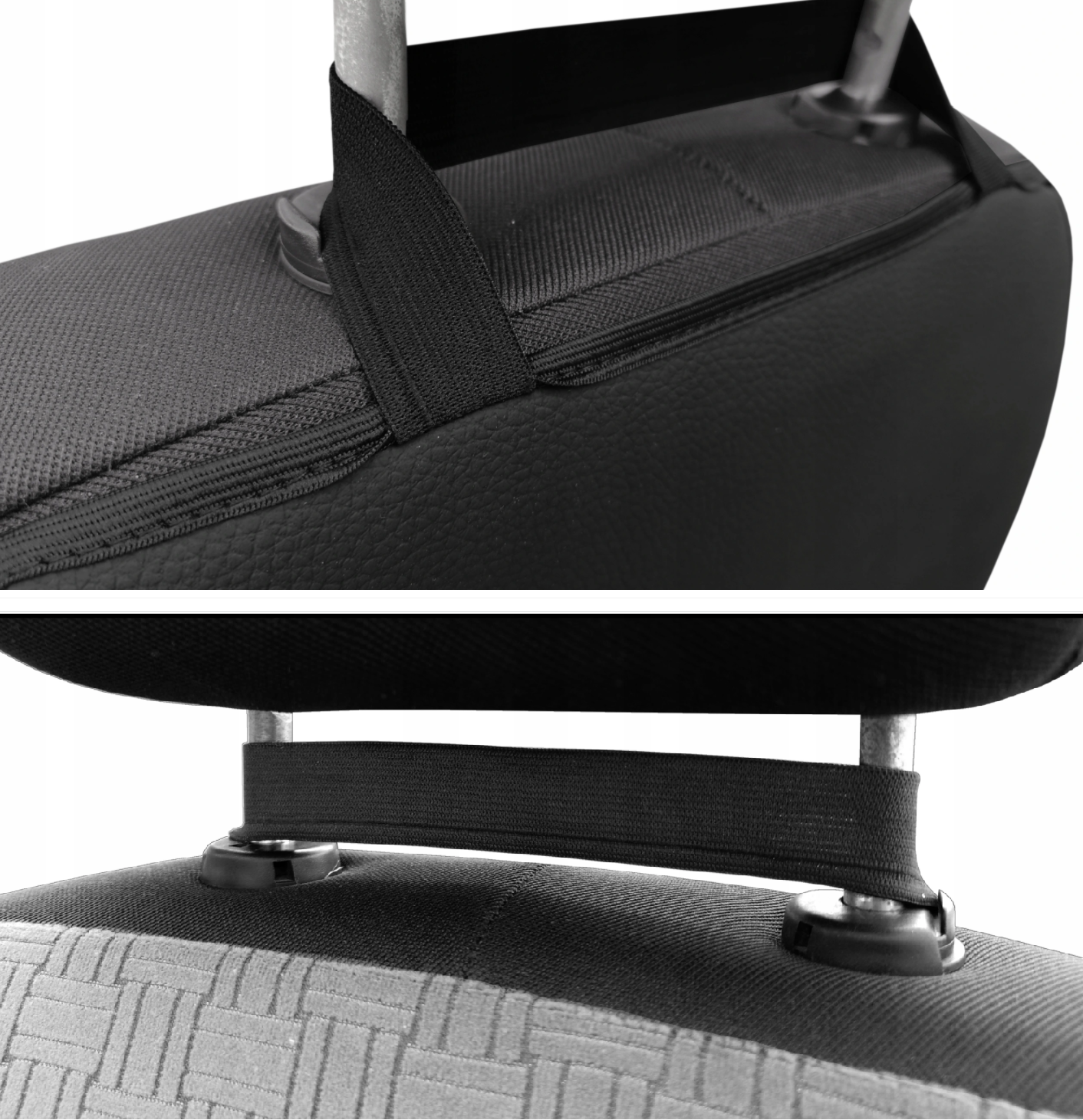 Set 2 protectii scaune auto, universale, matlasate, din piele ecologica, negre, lavabile, impermeabile - protectie scaun, scoica bebe si protectie spatar scaun