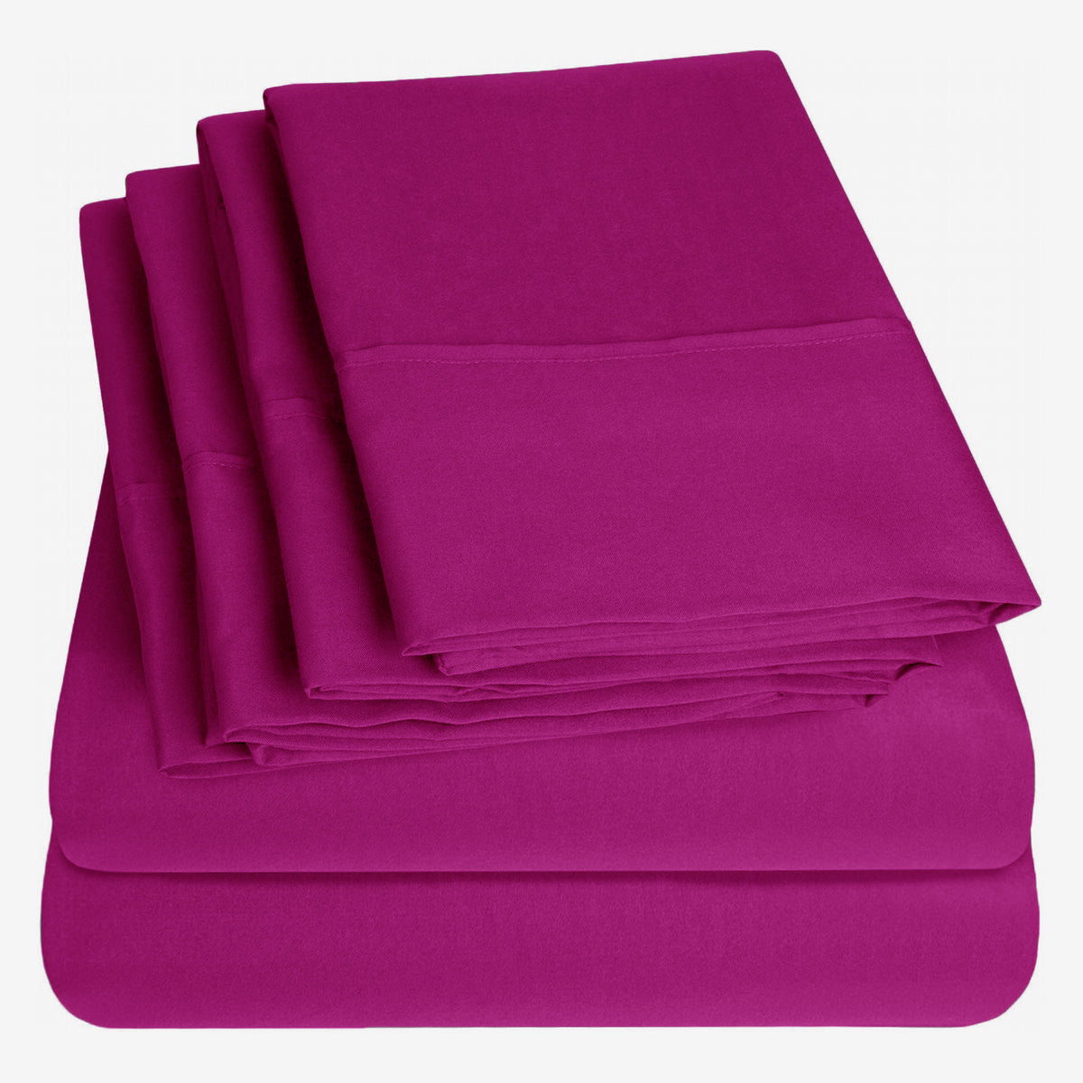 Cearceaf de pat cu elastic, bumbac natural 100%, mov - MetruPatrat.ro