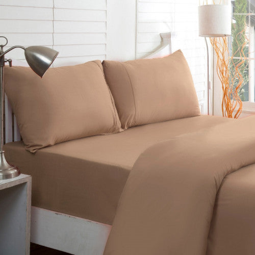 Lenjerie Bumbac Ranforce Lux, Model "Crem Uni"