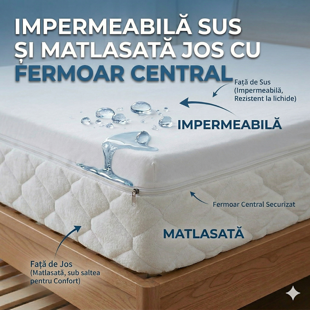 Husa de protectie cu 2 fete, impermeabila si matlasata