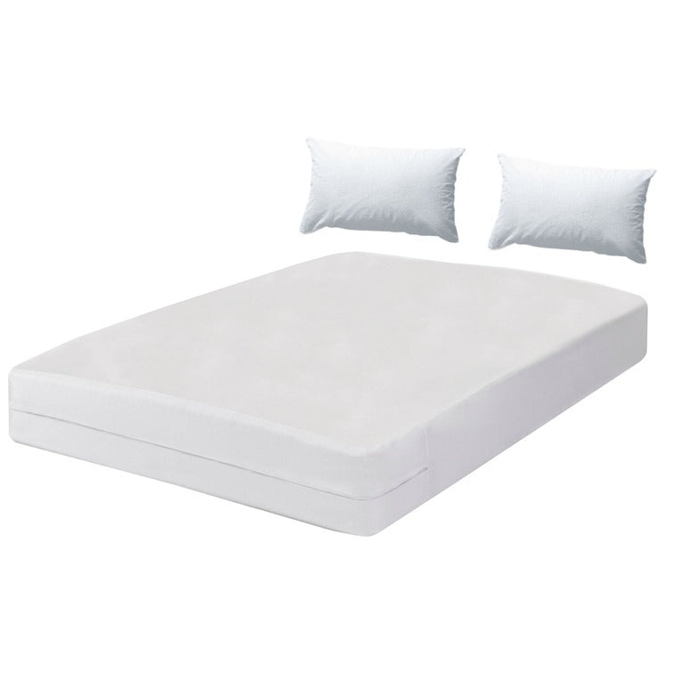 Set 2 piese impermeabile, compus din husa de protectie impermeabila cu fermoar + 1 husa impermeabila pentru perna - MetruPatrat.ro