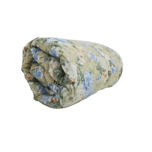 Pilota umpluta cu puf + pana, pentru toate anotimpurile, de culoare maro floral, diferite dimensiuni