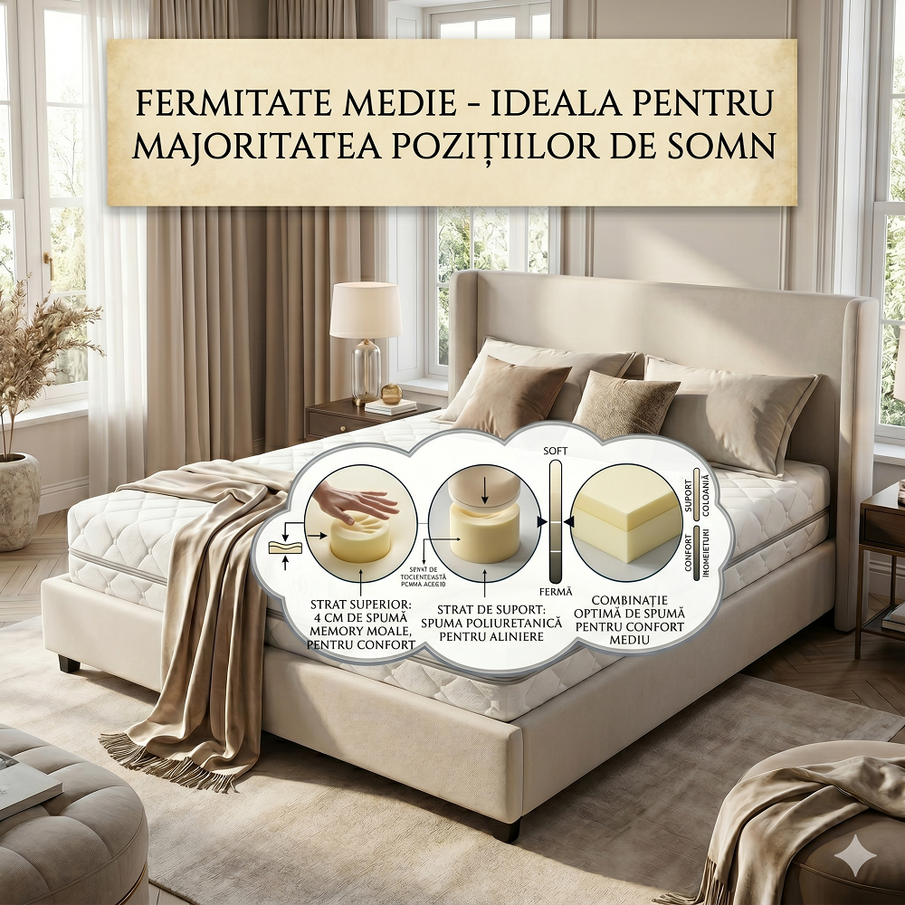 Saltea cu memorie Memory Dream 23 cm