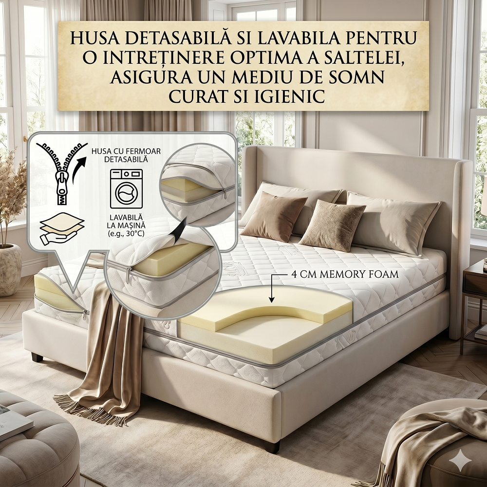 Saltea cu memorie Memory Dream 23 cm