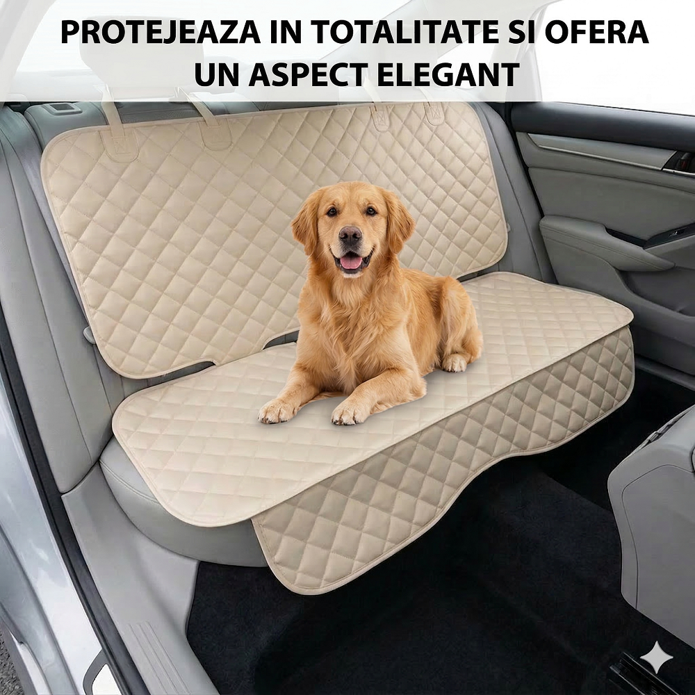 PROTECTIE MATLASATA PENTRU BANCHETA DIN SPATE, CREM, IMPERMEABILA, LAVABILA