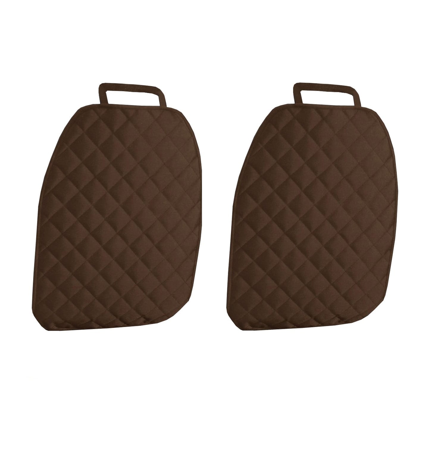 Set 2 protectii auto matlasate, pentru spatarul scaunului din fata, universale, lavabile, impermeabile, maro Metru Patrat 2x 5070 - MetruPatrat.ro