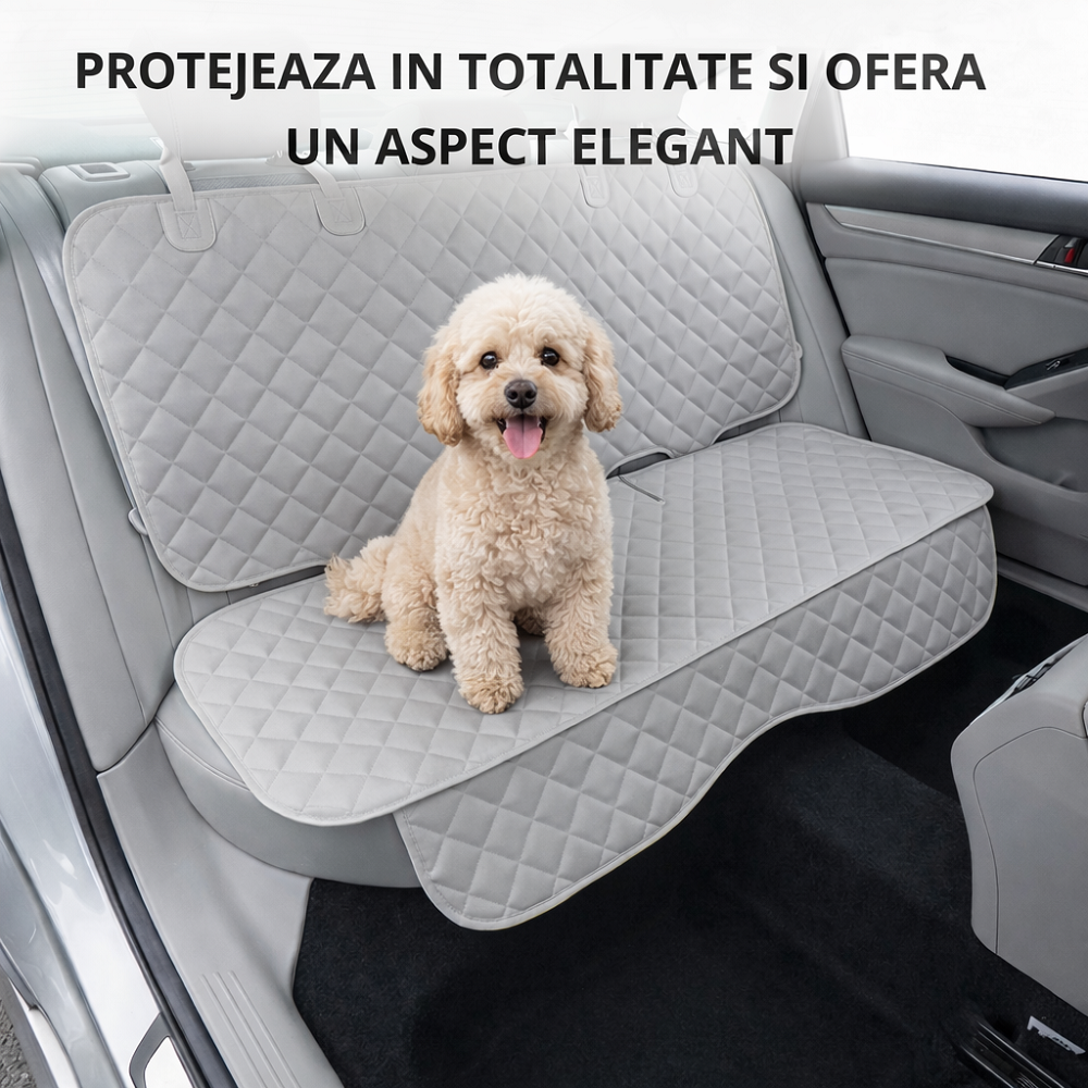 PROTECTIE MATLASATA PENTRU BANCHETA DIN SPATE, GRI, IMPERMEABILA, LAVABILA - MetruPatrat.ro