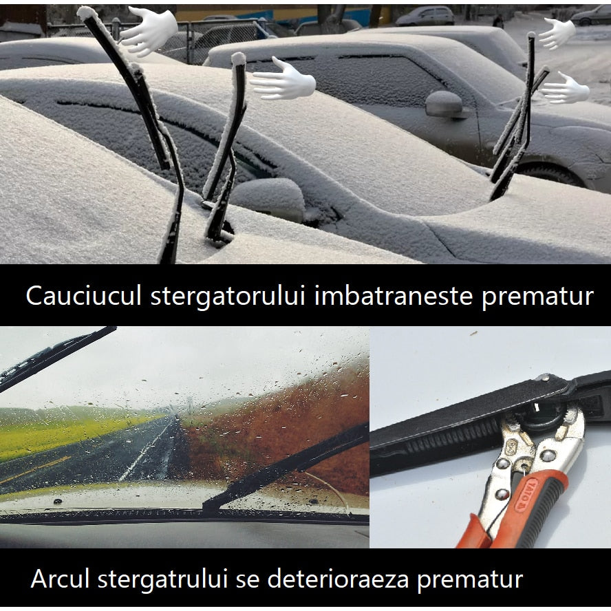 Parasolar matlasat pentru parbriz autoturism, iarna-vara, protectie ridicata, protectie UV, cu prindere magneti exterior, 121x188 cm, Metru Patrat - MetruPatrat.ro