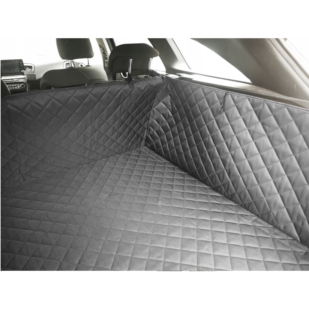 Protectie auto matlasata pentru portbagaj, pentru transport animale si marfuri, marime universala ajustabila, prindere cu banda velcro - MetruPatrat.ro