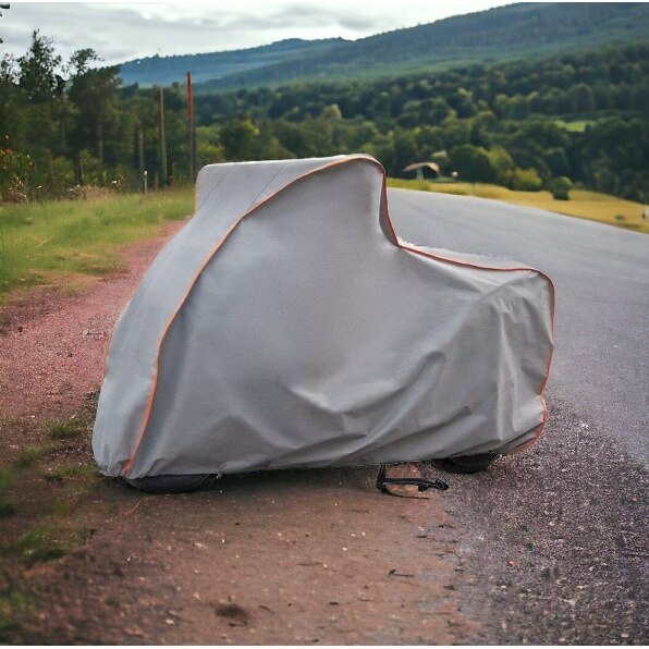 Husa pentru motocicleta Metru Patrat, impermeabila, din nailon gros, protejeaza motocicleta de razele UV, zapada, ploaie, inghet, compatibila moto, scuter, moped, marimea XL - MetruPatrat.ro
