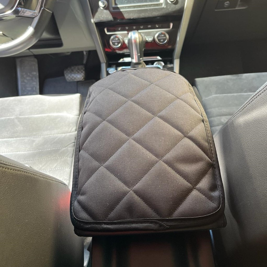 Protectie auto pentru cotiera, matlasata, universala, neagra - MetruPatrat.ro