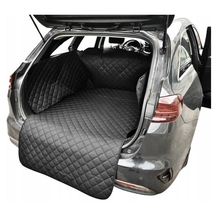 Protectie auto matlasata pentru portbagaj, pentru transport animale si marfuri, marime universala ajustabila, prindere cu banda velcro - MetruPatrat.ro