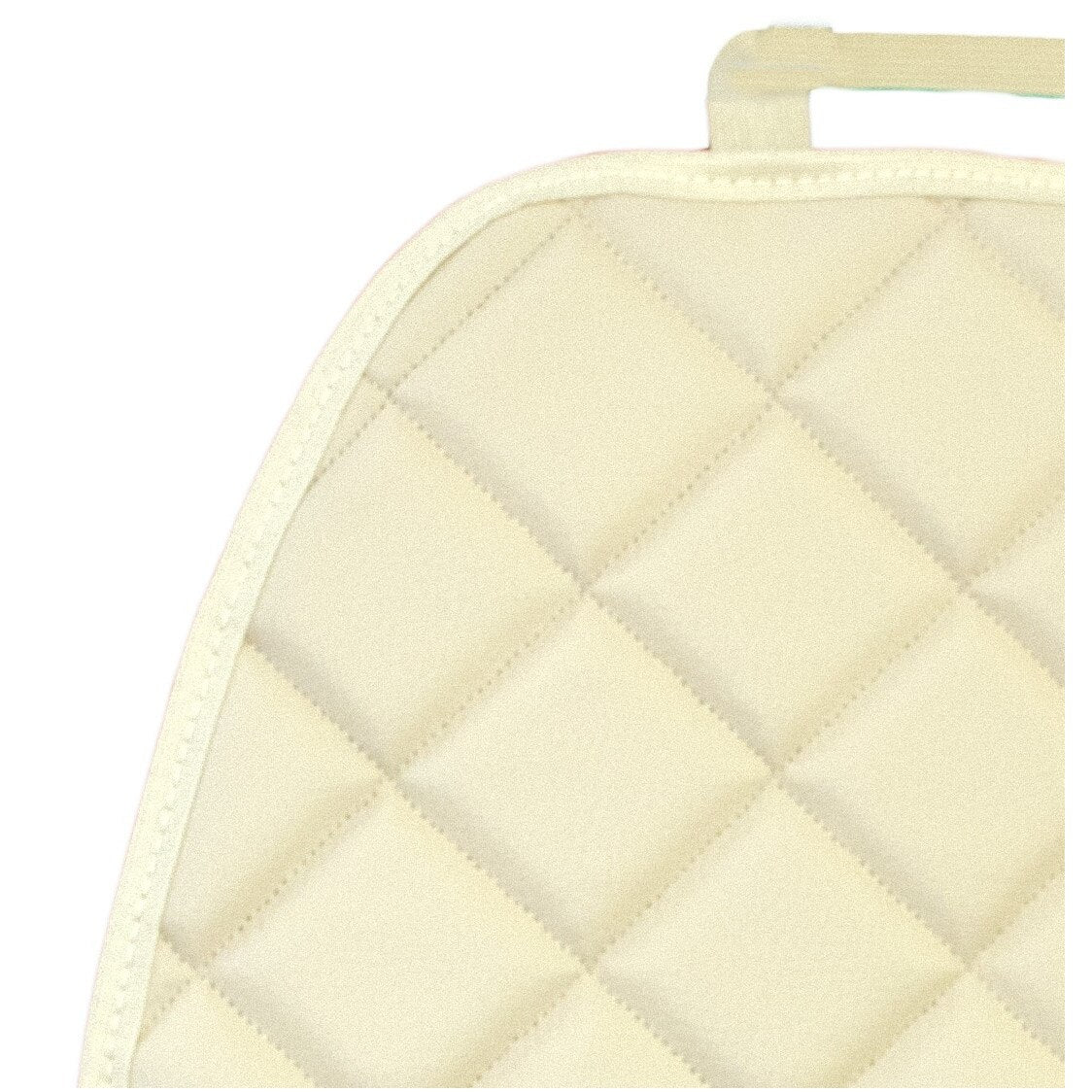 Protectie auto matlasata, din piele ecologica Bej, pentru spatarul scaunului din fata, universala, impermeabila, lavabila - MetruPatrat.ro