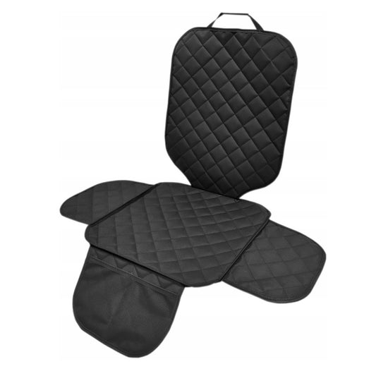 Protectie scaun auto matlasata, universala, cu protectii laterale si buzunar organizator, impermeabila, lavabila, neagra