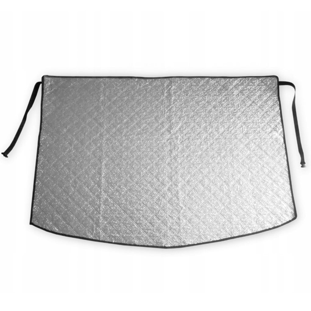 Parasolar matlasat pentru parbriz autoturism, cu izolatie vatelina pentru protectie ridicata, protectie UV, cu prindere magneti exterior si cleme in interior, 110x157 cm - MetruPatrat.ro
