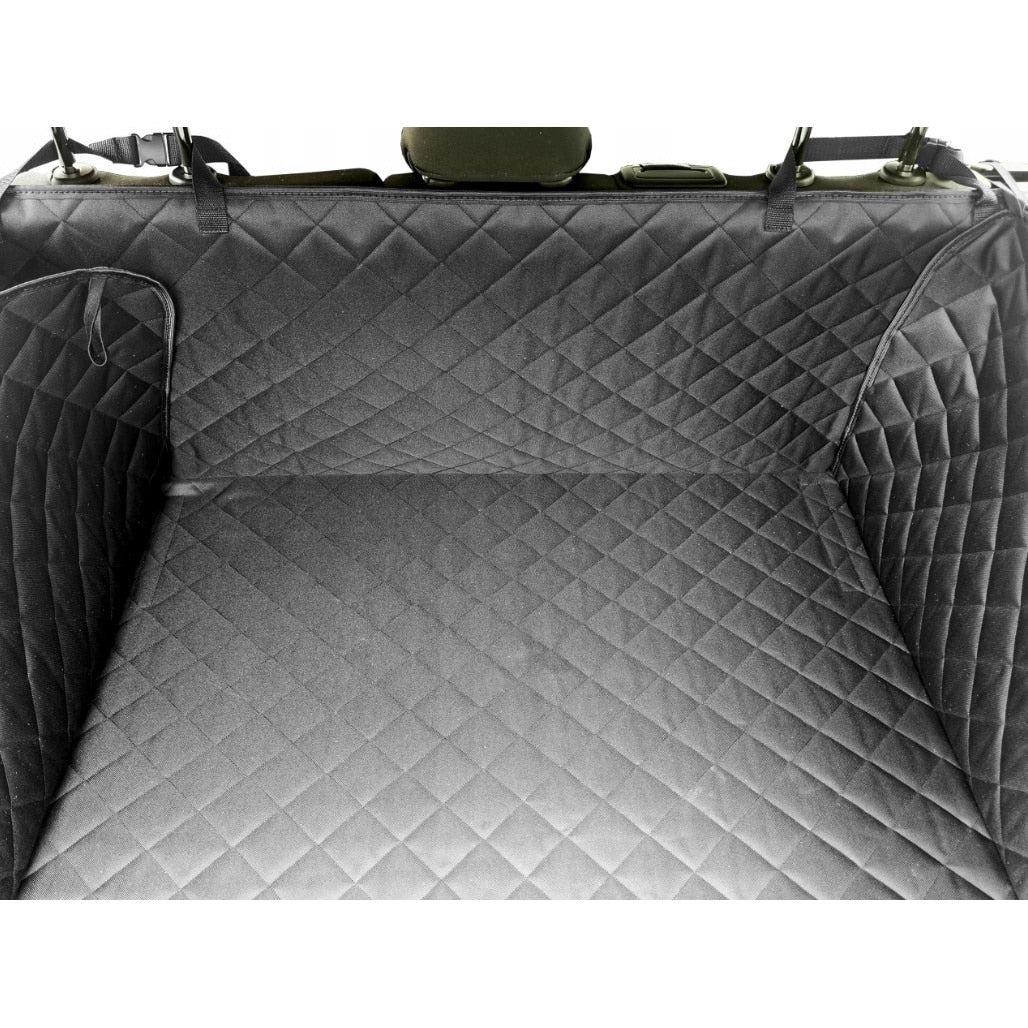 Protectie auto matlasata pentru portbagaj, pentru transport animale si marfuri, marime universala ajustabila, prindere cu banda velcro - MetruPatrat.ro