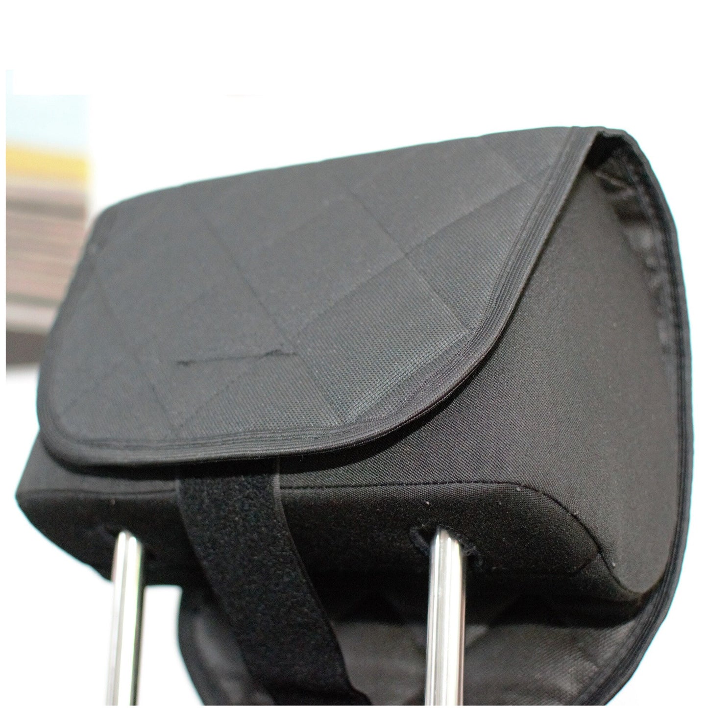 Protectie scaun auto matlasata, cu buzunar organizator si husa tetiera, neagra - MetruPatrat.ro