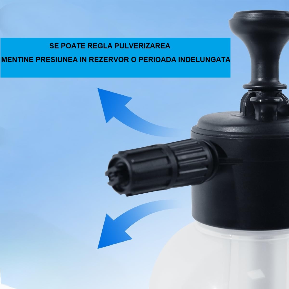 Pulverizator de spuma, cu presiune, manual, pentru spalarea autoturismelor, capacitate 2L - MetruPatrat.ro